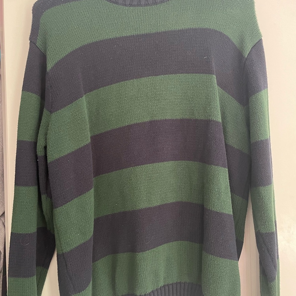 Brandy Melville, green and blue brianna sweater
